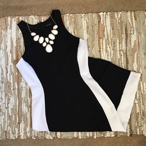 Metaphor Black and White Illusion Dress